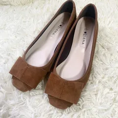 ダイアナ　DIANA スエードリボンパンプス　ブラウン　23cm 日本製