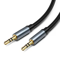 TRkin 3.5 mmステレオミニプラグ1.5 mオスオーディオラインステレオミニプラグ線AUXケーブルメッキ仕様スピーカーケーブルイヤホンジャック（黑）
