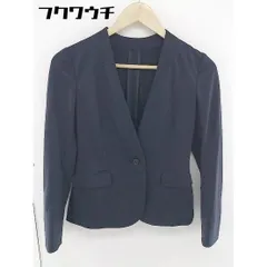 ◇ green label relaxing UNITED ARROWS シングル 1B 長袖 テーラードジャケット サイズ34 ネイビー レディース  【中古】 【1107160002925】