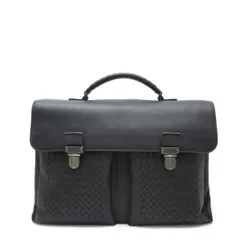 BOTTEGA VENETA ボッテガ ヴェネタ ボッテガベネタ イントレチャート ビジネスバッグ ブリーフケース 書類カバン レザー ブラック 黒 155172
