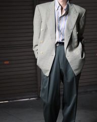 Ermenegildo Zegna × Neiman Marcus double breasted tailored jacket エルメネジルドゼニア ダブルブレステッド テーラードジャケット ベージュ系