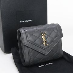 SAINT LAURENT サンローラン マルチ フォールドウォレット ギャビー 712688 三折財布 レザー【中古】 レディースのサムネイル