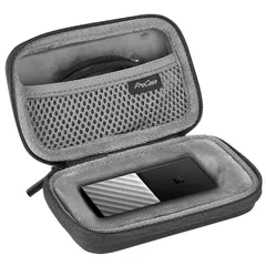 新品 ProCase WD My Passport SSD 1TB 2TB 256GB 512GB USB 3.1ケース 外付けハードディスク 耐衝撃 携帯用バッグ -ブラック