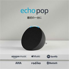 Pop Echo (エコーポップ) - コンパクトスマートスピーカー with Alexa｜チャコール