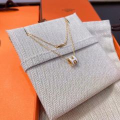 HERMES ネックレス Mini Pop H ホワイトRR201