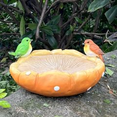 バードフィーダー 小鳥 野鳥 用 給餌器 餌箱 餌台えさ置き 置物 キノコのカサ 可愛い 餌入れ 鳥 ガーデンオブジェ インテリア ガーデニング