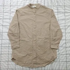 ◇ ⊇ HUG.U ハグユー 無地 長袖 ノーカラーシャツ サイズＦ ベージュ系 レディース E  【1508250014468】