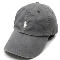 ポロ ラルフローレン POLO RALPH LAUREN コットン チノ ボール キャップ ポニー刺繍 ストラップバッグ グレー