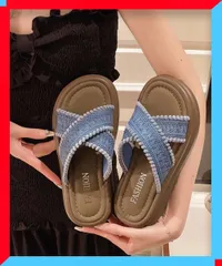 新品 サンダル レディース 夏 厚底サンダル レディース クロスサンダル 美脚脚長サンダル 女 夏サンダル きれいめ クッションサンダル 【送料無料】