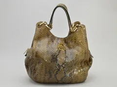 マイケルコース MICHAEL KORS ハンドバッグ パイソン型押し ブラウン レディース u_s F-B6704