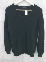 ◇ green label relaxing UNITED ARROWS ユナイテッドアローズ Vネック 長袖 ウール ニット セーター ブラック *  【1002799827928】