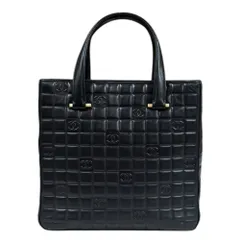 希少シャネルラムスキンチョコバートートバッグココブラック4900