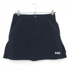 美品✨パーリーゲイツ ピージージー 裾プリーツ スカート ネイビー