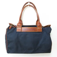 極美品！ Felisi トートバッグ レザー ナイロン ネイビー チャーム 極美品！ Felisi トートバッグ レザー ナイロン ネイビー