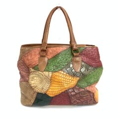 IBIZA ハンドバッグ パッチワーク オーストリッチ - メルカリ