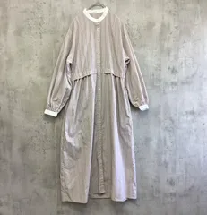 mily bilet ミウィビレット　マルチストライプクレリックシャツワンピース　レディース　ベージュ系　Sサイズ