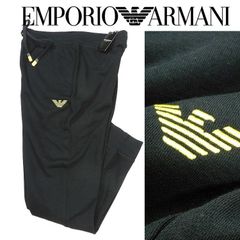 新品 エンポリオアルマーニ EUR/M 黒 ジョガーパンツ イーグル刺繍 EMPORIO ARMANI UNDERWEAR メンズ
