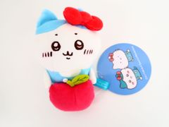ちいかわ×サンリオキャラクターズ ハチワレ・ハローキティ デスクトップから見守るひっかけぬいぐるみ