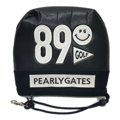 中古 パーリーゲイツ PEARLY GATES アイアンカバー ネイビー 紺 フェイクレザー スマイル