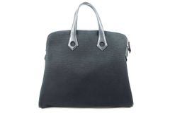 【美品】HERMES エルメス サックイブー MM キャンバス×レザー □I刻印 ブラック系 ハンドバッグ ブランド鞄【SV33】