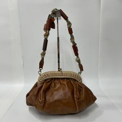★-27 MARNI マルニ ハンドバッグ ワンショルダー がま口タイプ レディース バッグ ブラウン