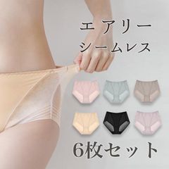美ピット　6枚セット　 ショーツ シームレス レディース 締め付けない 可愛い シームレスショーツ 大きいサイズ 女性 パンツ 下着