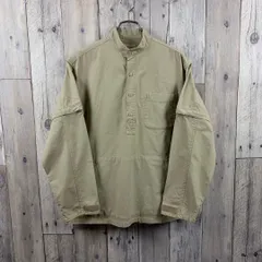 BEAMS ビームス 2WAY 長袖 ノーカラー シャツ M