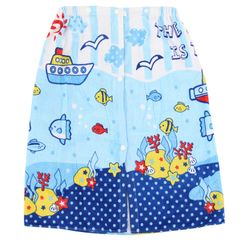 未使用　AB格　お着替えタオル　ラップタオル　タオル　巻きタオル　魚　水族館　青　男の子　女の子　プール　水泳　お着替え