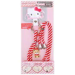 ハローキティ ショルダーストラップ スマホストラップ 落下防止 ネックストラップ 長さ調整可能 忘れ物防止 サンリオ sanrio キャラクター