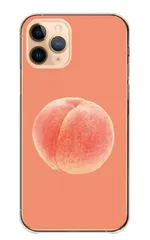 iPhone13 mini ケース カバー アイフォン13 ミニ スマホケース ハードケース ピーチ 桃 フルーツ 果物 韓国 かわいい シンプル ピンク ワンポイント カラー05