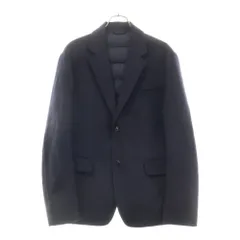 MONCLER (モンクレール) 17AW THAYAHT GIACCA ダウン 切替 カシミヤ 混 ウール 2B テーラード ジャケット ネイビー C20913091180 549GE