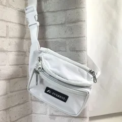 《新品》無地ボディバッグ《EVEREST》ウエストポーチ　白　無地（90100232）