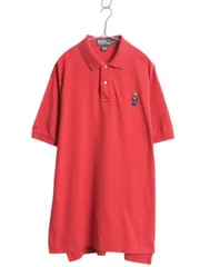 【お得なクーポン配布中!】 00s ポロベア ポロ ラルフローレン 鹿の子 半袖 ポロシャツ メンズ XL / オールド キャラクター 半袖シャツ 大きいサイズ ワンポイント 赤