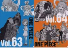 [중고] 클리어 파일 집합 / vol.63 & 64 A4 히스토리 클리어 파일 세트 (2 장 세트) [이치 반 쿠지 원피스 WT100 기념 오다 에이이치로 신작 대 해적 백경] K 상