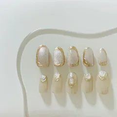 001 ネイルチップオーダー マグネット ニュアンス 韓国 結婚式 成人式