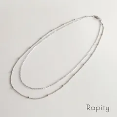 金属アレルギー対応★サージカルステンレス 2連 ネックレス