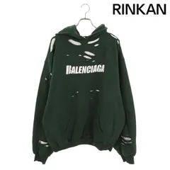 【奇抜デザイン】バレンシアガ デストロイ パーカー ダメージ加工 即完売 バレンシアガ デストロイ フーディ ダメージ加工 ロゴプリント
