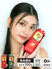 Wpc 折りたたみ傘  マリオ スーパーマリオ 傘 日傘 折りたたみ 遮光 晴雨兼用 可愛い マリオ ルイージ 赤 緑 UVカット率100％ UPF50＋ 完全遮光 日傘 801-ND01-102