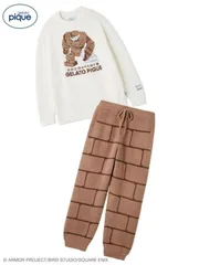 【新品】【Mサイズ】【BRW ゴーレム】gelato pique ジェラート ピケ 【ドラゴンクエスト】【メンズ】ベビモコプルオーバー&モンスターロングパンツ