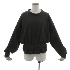 ザラ ベーシック ZARA BASIC カットソー 長袖 ウエストゴム グレー M