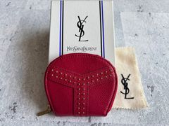 Yves Saint Laurent Yスタッズ コインケース レッド 箱付き