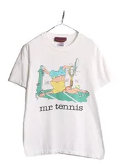 【お得なクーポン配布中!】 80s ジョーク イラスト プリント 半袖 Tシャツ メンズ M 古着 80年代 ヴィンテージ ヘビーウェイト シングルステッチ キャラクター アート