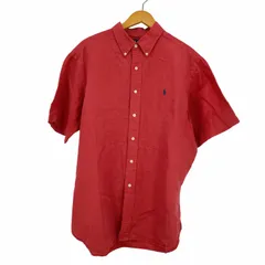 ラルフローレン RALPH LAUREN 90s ポニー刺繍 CLASSIC FIT リネンシルクショートスリーブシャツ メンズ import：XL 