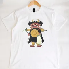 大津絵 鬼の寒念佛 / 浅井 忠 半袖 白 Tシャツ 男女兼用【HIBANA】GILDAN(ギルダン) 5.3オンス ホワイト Otsu-e / Chu Asai S/S TEE WHITE 62