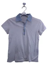 RALPH LAUREN GOLF(ラルフローレンゴルフ) ポロシャツ 白青 レディース S ゴルフ用品 2503-0428 中古