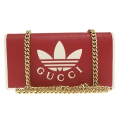 GUCCI adidas 長財布　チェーンウォレット　ウォレット　赤　レッド 2025年最新】gucci adidas ウォレットの人気アイテム - メルカリ