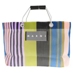 MARNI (マルニ) FLOWER CAFE フラワーカフェ ストライプ ショッピングトートバッグ マルチカラー SHMH0012A0のサムネイル