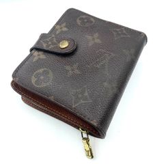 【鑑定済み】難あり 正規品 ルイヴィトン LOUIS VUITTON モノグラム  M61667  コンパクトジップ  旧型 ラウンドジップ 二つ折り財布