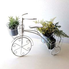 アンティーク調 アイアン 三輪車型 フラワースタンド プランター