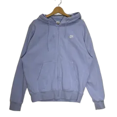 90~00's vintage 90~00年代 ヴィンテージ NIKE ナイキ フルジップアップパーカー パーカー ワンポイント刺繡 オーバーサイズ ビッグシルエット マレーシア製 Mサイズ ライトブルー